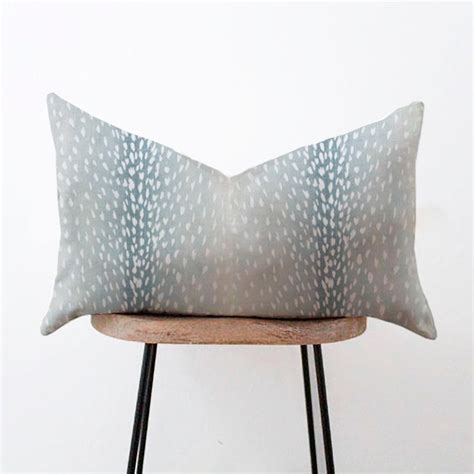 Aqua Blue Antelope Lumbar Pillow Cover Animal Print - Etsy