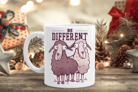 Funny Sheep Quotes - Different Sheep Graphic by muabanuk81 · Creative Fabrica