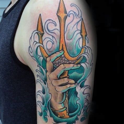 40 Trident Tattoo Designs For Men - Neptune Ink Ideas