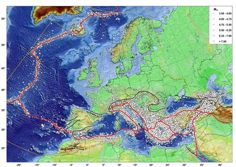 Earthquake Fault Lines Map Europe - United States Map