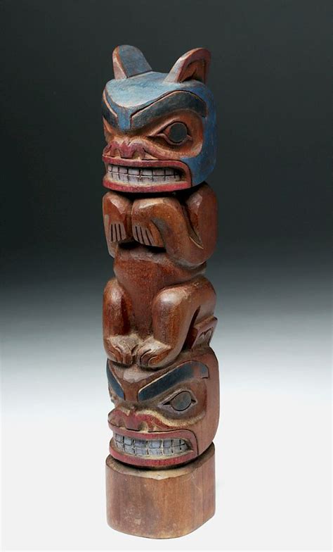 Native American Bear Totem Pole