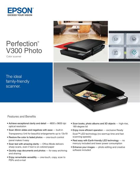 EPSON PERFECTION V300 PHOTO SPECIFICATIONS Pdf Download | ManualsLib