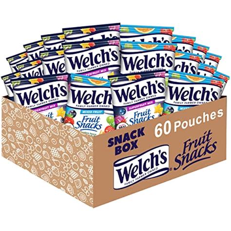 Welchs Fruit Snacks, Mixed Fruit & Superfruit Bulk Variety Pack, Gluten Free, 0.9 Oz Individual ...