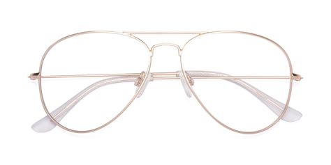 Jet Gold Grandpa Thin Aviator Eyeglasses - Yesterday