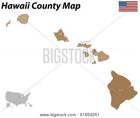 Honolulu County Map Vector & Photo (Free Trial) | Bigstock