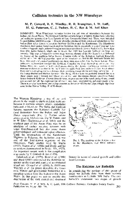 (PDF) Collision Tectonics of the NW Himalayas: Microplate Interactions