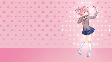 #DDLC Doki Doki Literature Club Natsuki (Doki Doki Literature Club) #1080P #wallpaper # ...