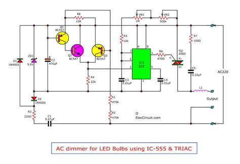 Super AC dimmer using IC-555& triac – Electronic projects circuits