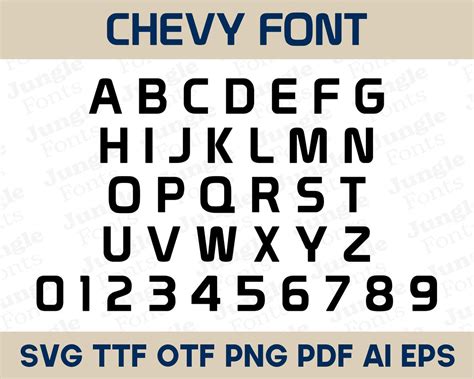 Chevy Font Chevy SVG Chevy Cricut Silhouette High Quality - Etsy Finland