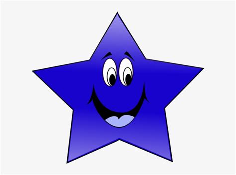 Happy Face Star Clip Art - Blue Star With Face Transparent PNG - 600x528 - Free Download on NicePNG