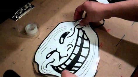 How To Make a TrollFace Mask - YouTube