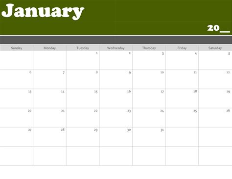 Microsoft Office Calendar Templates - Oldvictheatre.com