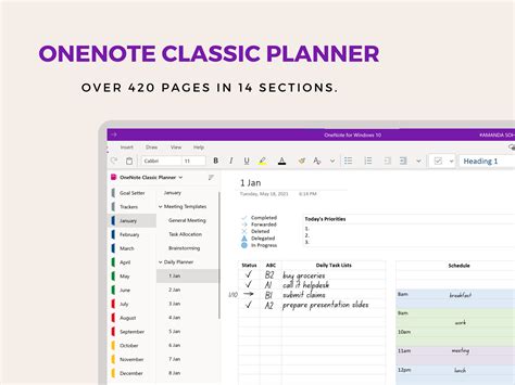 Onenote Template Onenote Digital Planner Task List - Etsy