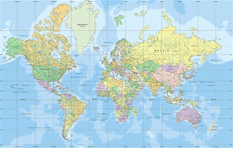 World Map - Mercator Projection - WorldAtlas