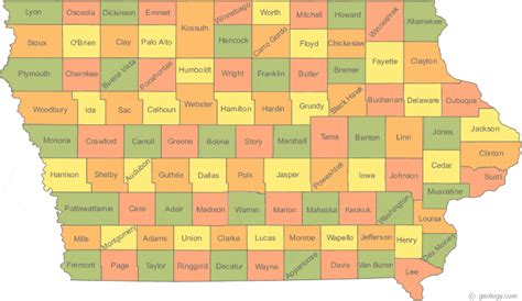 Map of Iowa