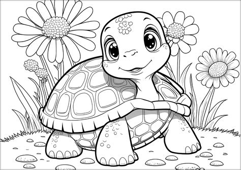 Turtle Drawing For Kids