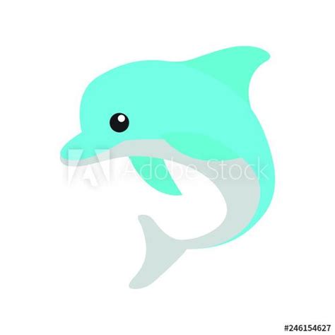 Dolphin emoji vector in 2022 | Stock vector, Dolphins, Vector