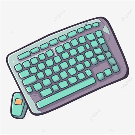 Cartoon Computer Keyboard Vector, Keyboarding, Sticker, Cartoon PNG and Vector with Transparent ...