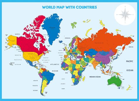 World Map Countries - Wayne Baisey