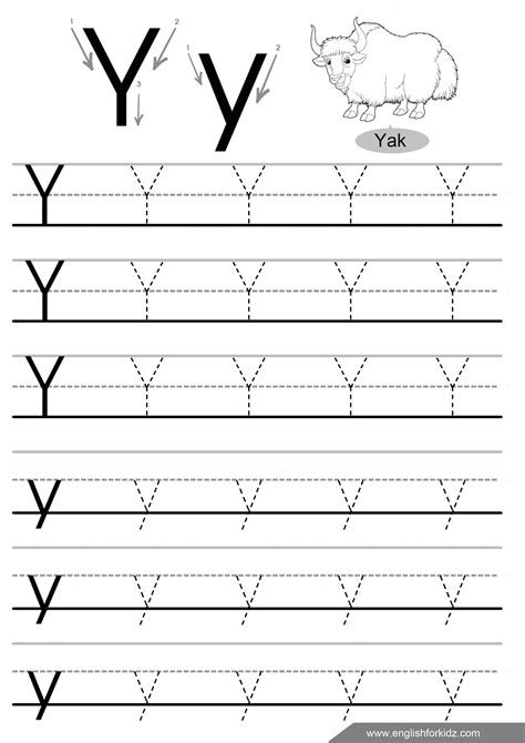 12 Instructive Letter Y Worksheets - Kitty Baby Love