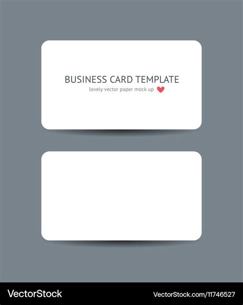 Business cards blank mockup template Royalty Free Vector