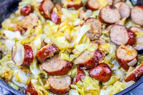 Pan Fried Cabbage and Sausage Recipe | Foodflag