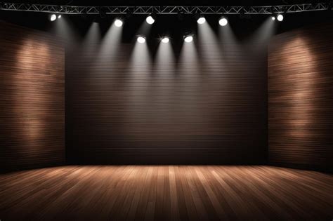 Premium AI Image | empty stage in concert with spotlights and spotlightsempty stage in concert ...