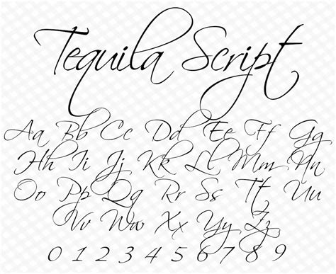 Tequila Font Ttf Svg Files Cursive Font Wedding Font