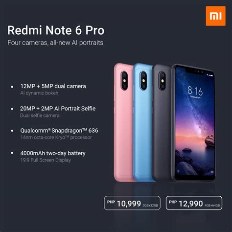 Xiaomi Redmi Note 6 Pro: Price and availability in the Philippines - GadgetMatch