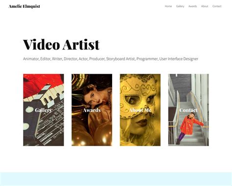 Artist Portfolio Examples - Journo Portfolio