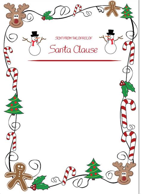 Christmas Letter Templates Free Printable | Sample Design Layout Templates