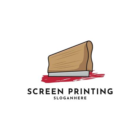 Screen printing logo design creative idea 26971285 Vector Art at Vecteezy