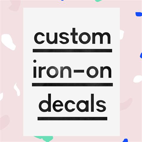 Custom PRINTED Iron-on Decals Color Size up to 9x8 Inches - Etsy