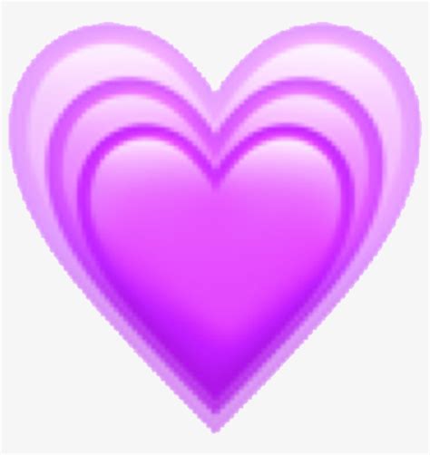 Kawaii Cute Purple Emoji Heart Art Aesthetic Pastel - Multi Heart Emoji Transparent PNG ...