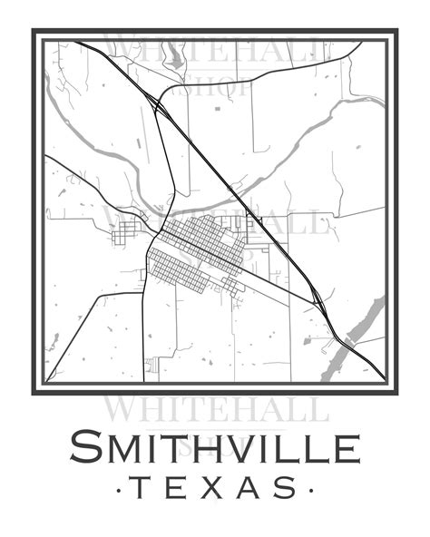 Smithville Texas Map digital Download - Etsy