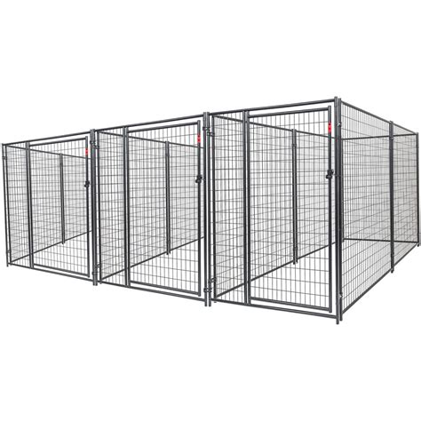 Lucky Dog Heavy Duty Outdoor Dog Kennel, 3-Run, Black, 15'L x 10'W x 6'H - Walmart.com - Walmart.com