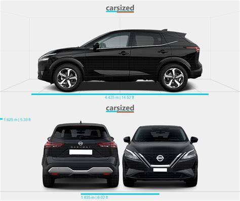 Nissan Qashqai 2021-present Dimensions Rear View