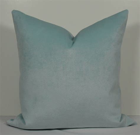 Blue Aqua velvet pillow cover Decorative pillow French | Etsy