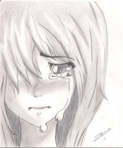 Anime Girl Crying Drawing | crying girl by JuKanjo Crying Girl Drawing, Anime Boy Crying, Cry ...