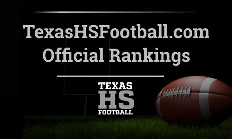 Official Texas High School Football Division Rankings