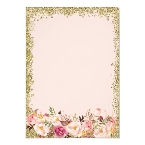 Invitación para 15º cumpleaños con flores rosas y | Zazzle.com | Pink and gold invitations ...