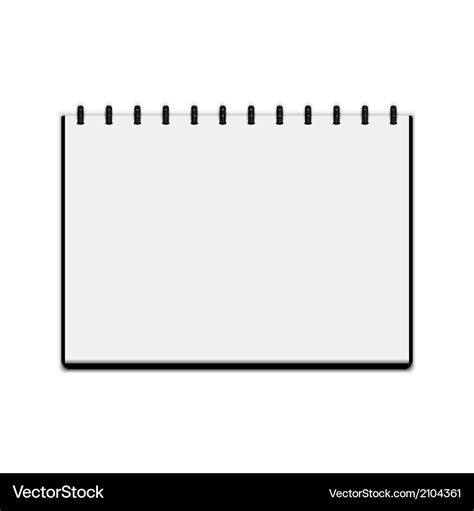 Sketchbook isolated on white background Royalty Free Vector