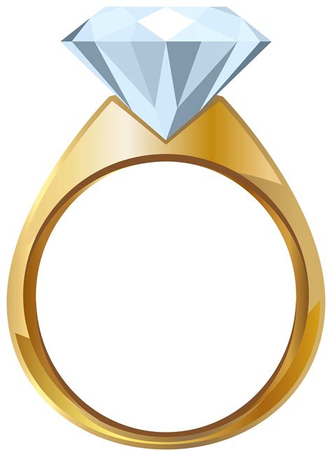 Wedding ring Gold Engagement ring Clip art - Gold Engagement Ring PNG Transparent Clip Art Image ...