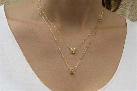 Letter Necklace Gold | levelings