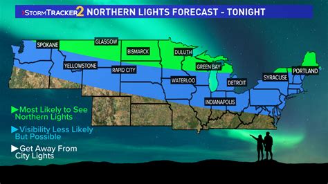 Northern Lights Tonight Map - South Carolina Map