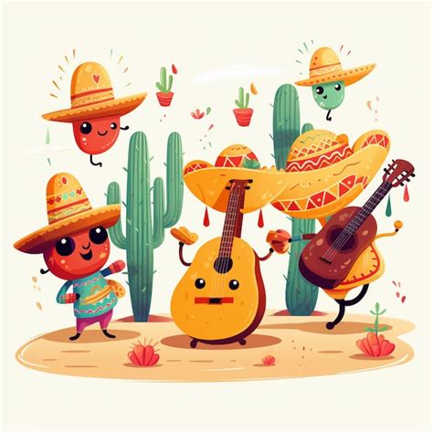 Premium AI Image | and desert cactus cartoon