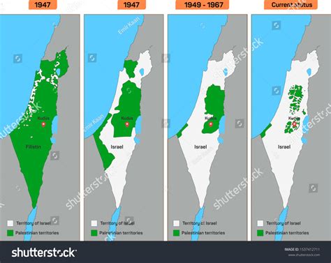 Current State Palestine Israel Stock Vector (Royalty Free) 1537412711 | Shutterstock