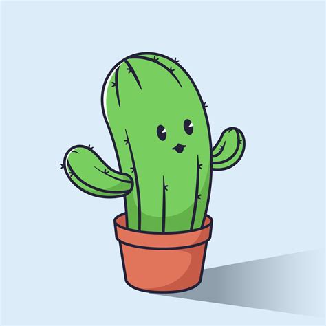 Cute cartoon cactus character illustration 3331196 Vector Art at Vecteezy