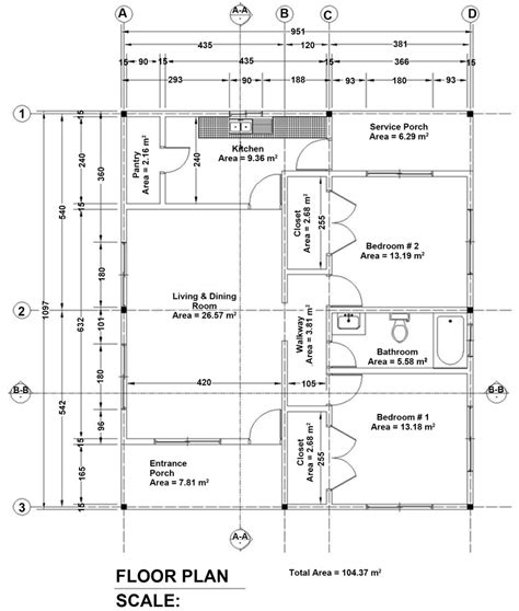 2 Bedroom Floor Plan With Dimensions | Viewfloor.co