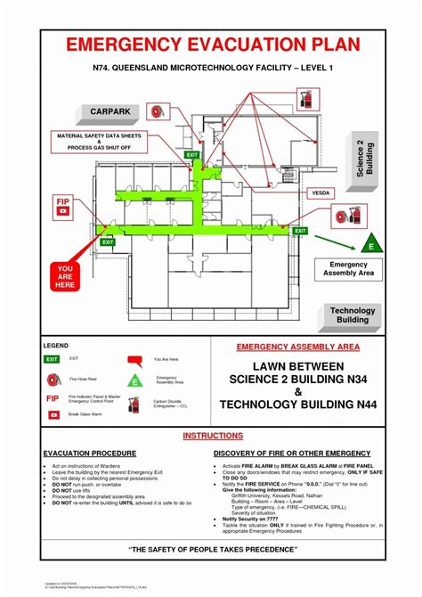 Emergency Evacuation Map Template